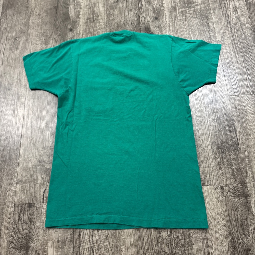 Vintage Green Blank Single Stitch Selvedge Pocket T Shirt - Picture 2 of 6